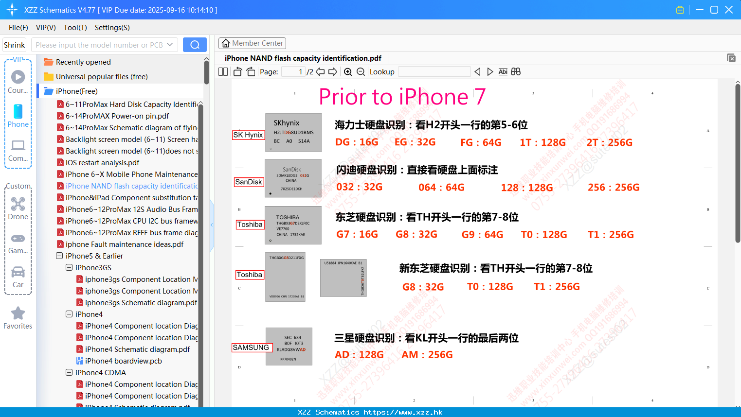 IPhone NAND Flash Capacity Identification